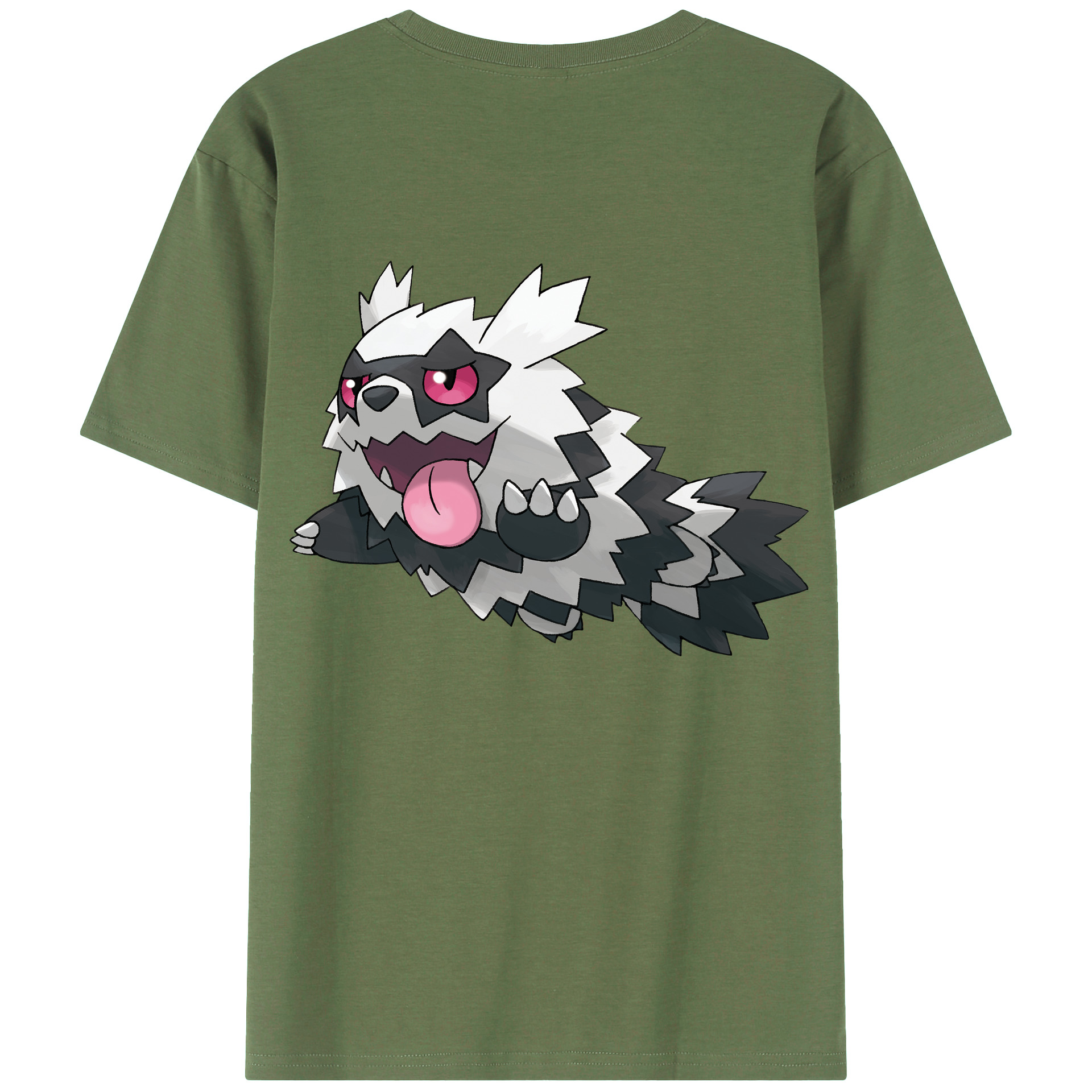 （画像用） ポケットモンスター Pokémon 綿100％ メンズ半袖Tシャツ（バックプリント） 通気性